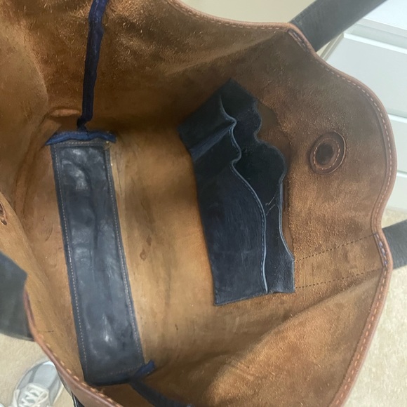 Handmade leather tote made in London - Picture 3 of 3